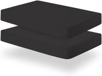 Biloban Baby Crib Sheet 2 Pack (28 x 52in), Ultra Soft Crib Sheets Fitted for Standard Crib Mattress, Crib Sheet Set for Boys or Girls, Machine Washable, Microfiber, Black