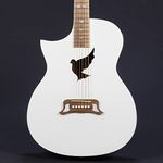 Lindo Left Handed White Dove V2 Spruce Top Electro Acoustic Guitar with Preamp/Tuner & Padded Gig Bag