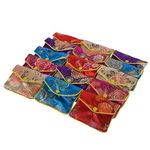 Baitaihem 15 Pack Jewelry Purse Pouch Gift Bags Chinese Silk Style Brocade Embroidered Bag,Multiple Colors(Medium)