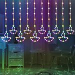 Gesto 10 Diya Curtain Light – 8 Flashing Modes Diya Lights for Home Decoration | Led Light for Diwali Decoration,Mandir,Pooja Room Decor| High Brightness Next-Gen SMD Fairy Lights (11 Feet,Multicolor)