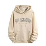 Narsingha Dreams Men's Polycotton Stylish Hoodies/Sweatshirt Los Angeles California Printed Hoodies for Running, Gym Warm Travel Hooded Sweatshirt (Los ANG-Hoodies_XL_Beige)