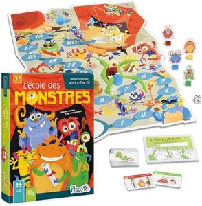 Placote – L’école des monstres – Jeu éducatif – Jeu d’apprentissage pour la compréhension des règles sociales – Jeu de parcours pour les enfants de 3 à 6 ans