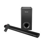 Honeywell Trueno U3000 160W Soundbar with Wired Subwoofer, 2.1 Channel Sound, 57.15 mm*4 Drivers, Bluetooth V5.0+EDR, with Remote, EQ Mode, 5 Play Modes-BT, Audio Jack, USB, Optical & HDMI/ARC-Black