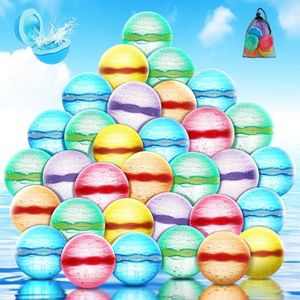 Reusable Water Balloons, Self-Sealing Refillable Magnetic Water Balls, Pool Beach Water Toys for Boys and Girls, Outdoor Summer Toys for Kids Ages 3+ (32 PCS)