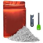 Magnesium Chips Shavings Fire Starter Kit Big Package, 99.9% Purity, Net Weight 130g, Emergency Fire Starting, Wilderness Outdoor, Camping Hiking, Jungle Survival, Package Dimensions 9''x5.5''x2.2''