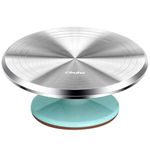 Ohuhu Cake Turntable, 12 Inch Aluminium Alloy Cake Decorating Turntable with Non-Slip Rubber Bottom, Cake Spinner Rotating Cake Stand for Cake Decoration, Baking Gifts