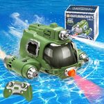 Augot RC Boat, Remote Control Spray Gasboat Toys for Pools Lakes, 2.4GHz RC Boat Water Toy with Squirt/Double Propellers Remote Control Boats Rechargeable Swimming Pool Toy Gifts for Adults Kids