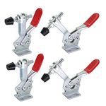 CN-BOGONG 4PCS GH-225-D Toggle Clamp 550Lbs /250KG Holding Capacity Heavy Antislip Heavy Duty Toggle Clamp Adjustable Hand Tool For Machine Operation, Woodworking, Welding 225D (GH-225-D（Standard ）)