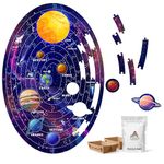 Playhills Ultimate Solar System with Planet-Puzzle-Pieces 45 x 30 CM Giant Jigsaw Floor Puzzle (108 pcs|Wooden) for Children | Perfect Learning Gift for Boys, Girls Age 6+ Years