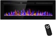 BETELNUT 50" Electric Fireplace Wal