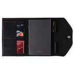 Londo Genuine Leather Portfolio with Notepad and Snap Closure (Black), zzzz-s (OTTO412)