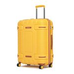 uppercase Ridge Trolley Bag (Large) 74Cms, Hardsided Polycarbonate Check-In Luggage, 8 Wheel Trolley Bag, 2000 Days Warranty (Yellow, 32 X 54 X 74 Cm, Spinner)