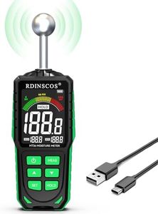 Wiederaufladbar Feuchtigkeitsmessgerät Wand RDINSCOS Feuchtigkeitsmessgerät für Wände mit Farb-LCD WandFeuchtemessgerät Mauerwerk 20-40mm Feuchtigkeitsmesser für Wände,Holz,Putz,Mauerwerk (MT36)