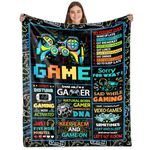 LARIAU Gamer Gifts Gaming Gifts for Kids Gamer Blanket for Boys Game Controller Blanket Gamer Decor Blankets for Home Bedroom Birthday Gifts 50"x 60"