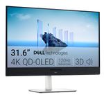 Dell 32 Plus Monitor - S3225QC, 4K UHD (3840x2160), 120Hz, QD OLED, 0.03ms, AMD FreeSync Premium Pro, HDR True Black 400, Dolby Vision, Built-in Speakers, 3 USB-C, HDMI, 3 Year Warranty