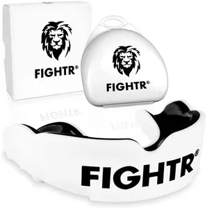 FIGHTR® Premium Mouth Guard - for excellent breathing & easy to fit | Sports Mouth guard for Boxing, MMA, Football, Lacrosse, Hockey and Other Sports | incl. hygienic box