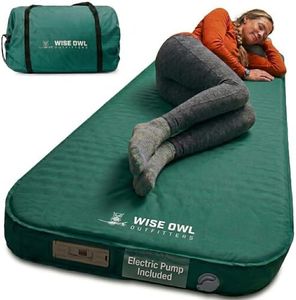 Wise Owl Outfitters Self Inflating Sleeping Pad with Electric Pump, 4" Camping Air Mattress Pad with Foam for Adults, Camp Mat for Tent, SUV & Road Trips