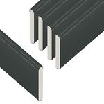 UPVC Anthracite Grey Plastic Trim 65mm x 1m x 5 Pack - Architrave Skirting Board and Window Finishing Trim