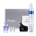 Dermapen, XYZdreams Dr.pen Ultima A6 Microneedle Pen Electric Derma Roller Pen with 2pcs Cartridges Needles Wrinkle Stretch Marks Scar Hair Loss Treat 0.25mm Adjustable (A6 + 1PC 12 PIN + 1PC 36 PIN)