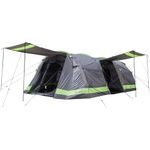 Skandika Kambo Tunnel Tent for 8 People, Camping Tent with 2 Sleeping Cabins for 4 Men, Waterproof with 3000 mm Hydrostatic Head, 3 Entrances, Sun Canopy, Awning | Family Tent, Camping Tent, Outdoor