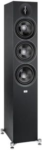 ELAC Debut 3.0 DF63-BK Floorstanding Speaker, Black Ash (Each) - 1” Aluminum Dome Tweeter, 6.5” Aramid Fiber Midrange & Dual 6.5” Aramid Fiber Woofers - 3-Way Bass Reflex - 31Hz to 38KHz Response