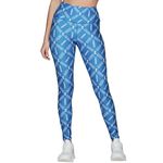 Zumba Women's High-Waisted Compression Leggings, Blue Lightning, Medium