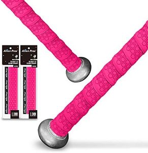 ALIEN PROS Bat Grip Tape for Baseball 1.1 MM (2 Pack, Pink) - Precut and Pro Quality Bat Tape - Wrap Your Bat for an Epic Home Run - Replacement for Old Baseball bat Grip