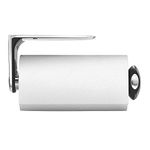 simplehuman KT1086 Quick Load Wall Mounted Kitchen Roll Holder, Suitable for Under Cupboard Cabinet, Easy One Sheet Tear, Easy to Install(Fits Kitchen Rolls Measuring 22-23cm), Brushed Stainless Steel