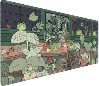 Large Extended Mouse Pad with Stitched Edges 35.4"x15.7" - Waterproof Desk Mat, Non-Slip Rubber Base for All-Desk Coverage, Perfect for Gaming Office Home, Frog