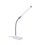 Daylight UnoPro LED Desk Lamp – 6,000K Table Lamp with 4 Brightness Levels, Anti-Glare Shade, Flexible Arm & Pivoting Head – White Desk Light for Sewing, Reading & Crafts