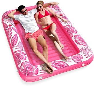 Inflatable Tanning Pool Lounger Float - Jasonwell 4 in 1 Sun Tan Tub Sunbathing Pool Lounge Raft Floatie Toys Water Filled Tanning Bed Mat Pad for Adult Blow Up Kiddie Pool Kids Ball Pit