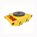 tonchean 6T Machine Dolly Skates 13200LBS Heavy Duty Mover with Steel Rollers Cap 360 Degree Rotation Machinery Skate Dolly for Industrial Moving Equipment, 11 * 8.5 * 4.3 inch, Yellow