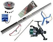 Hunter Pro 10' Carbon-X Complete Beginners Starter Float Match Fishing Kit Rod, NGT TZ40R Reel With Line, Tackle, Rod Rest & Catapult Set