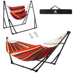 Anyoo Hammock & Hammock Chair with Foldable Stand, Dual Use Portable Hammock Stand Set for Indoor, Outdoor Hammocks