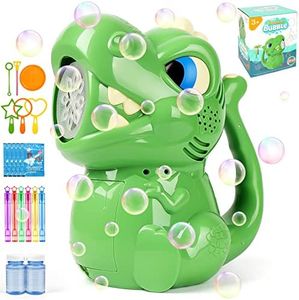 Bubble Machine for Kids, Dinosaur Automatic Bubble Blower for Toddlers, Bubble Maker Toys for Boys Girls Outdoor Indoor Birthday Wedding Party Favors