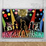 15x10ft Disco Party Backdrop,Disco Neon Adults Back to 60s 70s 80s 90s Disco Dancing Night Let's Glow Photography Background Photo Studio Booth Props Decor