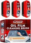 CAPEDIEM 2025 NEW Automotive Oil Film Cleaning Brush New Glass Coating for Windshield Glass Oil Film Remover, Strong Front Windshield Remover for Windshields Improves Clarity and Visibility