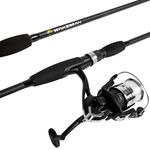 Wakeman Fishing Strike Series Spinning Rod and Reel, Blackout, Combo Length: 78 inches Reel Width: 5.75 inches Reel Height: 5 inches