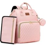 ROSEGIN Pink Diaper Bag Backpack for Baby Girls - Perfect Baby Shower Gifts, with Changing Pad, Pacifier Case, Insulated Pockets, Stroller Straps, 35L Large Capacity - Cute, Stylish