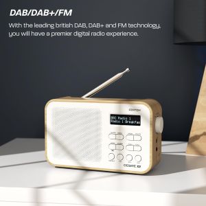 AZATOM Desire X2 DAB/FM Radio – Oak Wood Finish