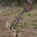 Heavy Duty Cast Iron Fire Place Log Tongs, Stainless Steel Charcoal Fire Tongs BBQ Firewood Clip Camping Fireplace Tongs