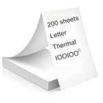 200 Pages, Thermal Paper 8.5 x 11, Letter, Folded, Continuous, Perforated, Quick Dry for Pen, BPA Free. for IOOIOO Peripage and Other Thermal Printer (Lasting 3 Years)