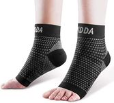 AVIDDA Plantar Fasciitis Socks 2 PAIRS, Compression Foot Sleeves for Sport Arthritis Pain Relief, Ankle Support Brace for Men and Women Black M