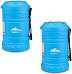 Cascade Mountain Tech Collapsible Flash Pop 2-in-1 Lantern/Flashlight, 2 Pack - Blue, Perfect Lighting for Camping, BBQs and Emergency Light - Batteries Not Included