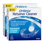 OrVance Retainer Cleaner Tablets (6 Month Supply) | Only 2 Cleanings Per Week Required | Removes Odors, Stains, Plaque for Invisalign, Mouth/Night Guards, and Removable Dental Appliances