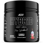 Hybrid Pre Workout 320g - Pre Workout Supplement by Freak Athletics - Pre Workout Powder Made in The UK (Strawberry Slush)