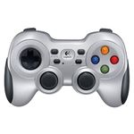 Logitech F710 Wireless Gamepad, 2.4 GHz Wireless with USB Nano-Receiver, Controller Dual Vibration Feedback, 4 Switch D-Pad, PC - Silver