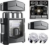 Mini Portable Electric Razor for Men, IP6X Waterproof Wet & Dry Shaver with Smart Display, Rechargeable Cordless Rotary Shaver for Travel, Car, Office – Ideal Gift for Father and Friends