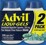 Advil Liqui-Gels (240 Count) Pain Reliever/Fever Reducer Liquid Filled Capsule, 200 mg Ibuprofen, Temporary Pain Relief