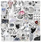 ZJSXINDI Stickers Aesthetic Waterproof Laptop Stickers Decals 66 Pcs for Water Bottle Laptop Computer Skateboard Bumper,Aesthetic Vsco Vinyl Stickers for Kids Teens Girls (Platinum)